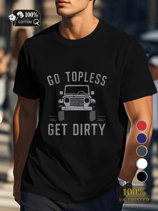 rugged off road vehicle Men's pure cotton Tshirt Comfort Fit