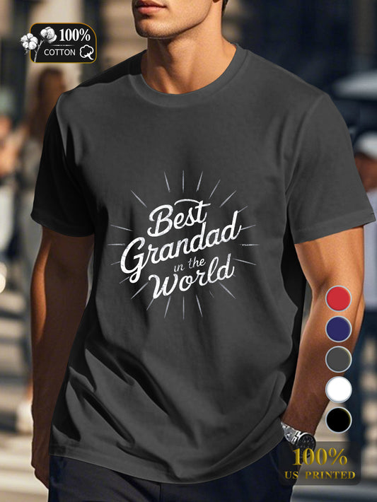 Best Grandad in the World Men's pure cotton Tshirt Comfort Fit